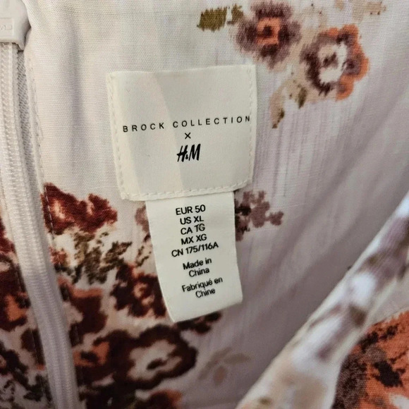 Brook Collection x H&M Floral Summer Bustier Mini Casual Women's  Dress Size XL. - Picture 16 of 16